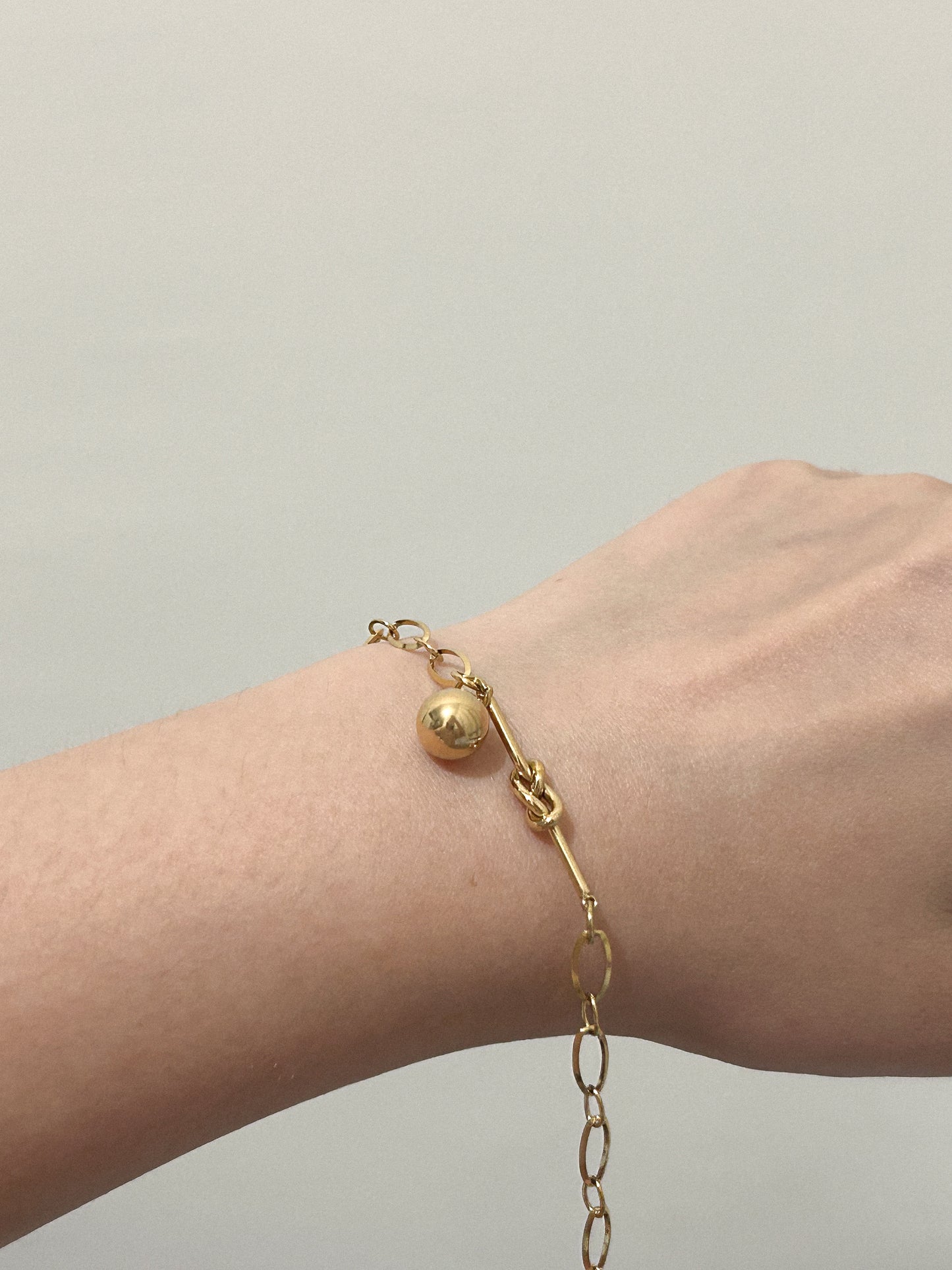 Golden Knot Charm Bracelet