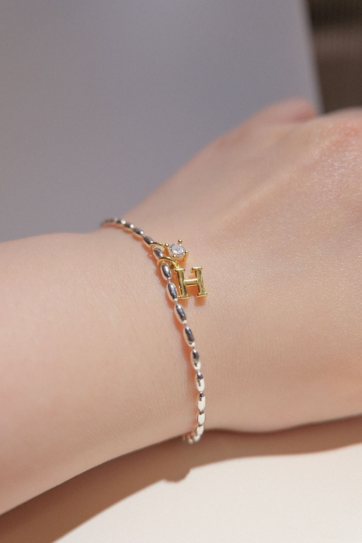 Alphabet Bracelet With Zircon