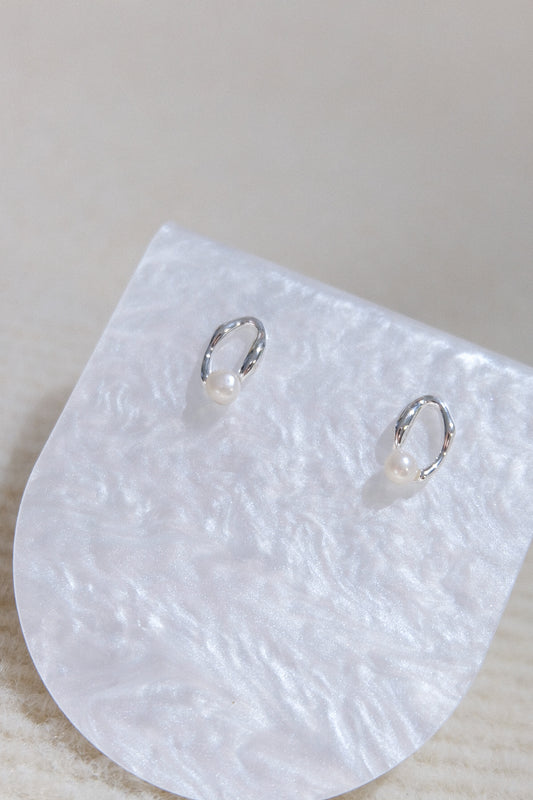 Pearl Hoop Earrings