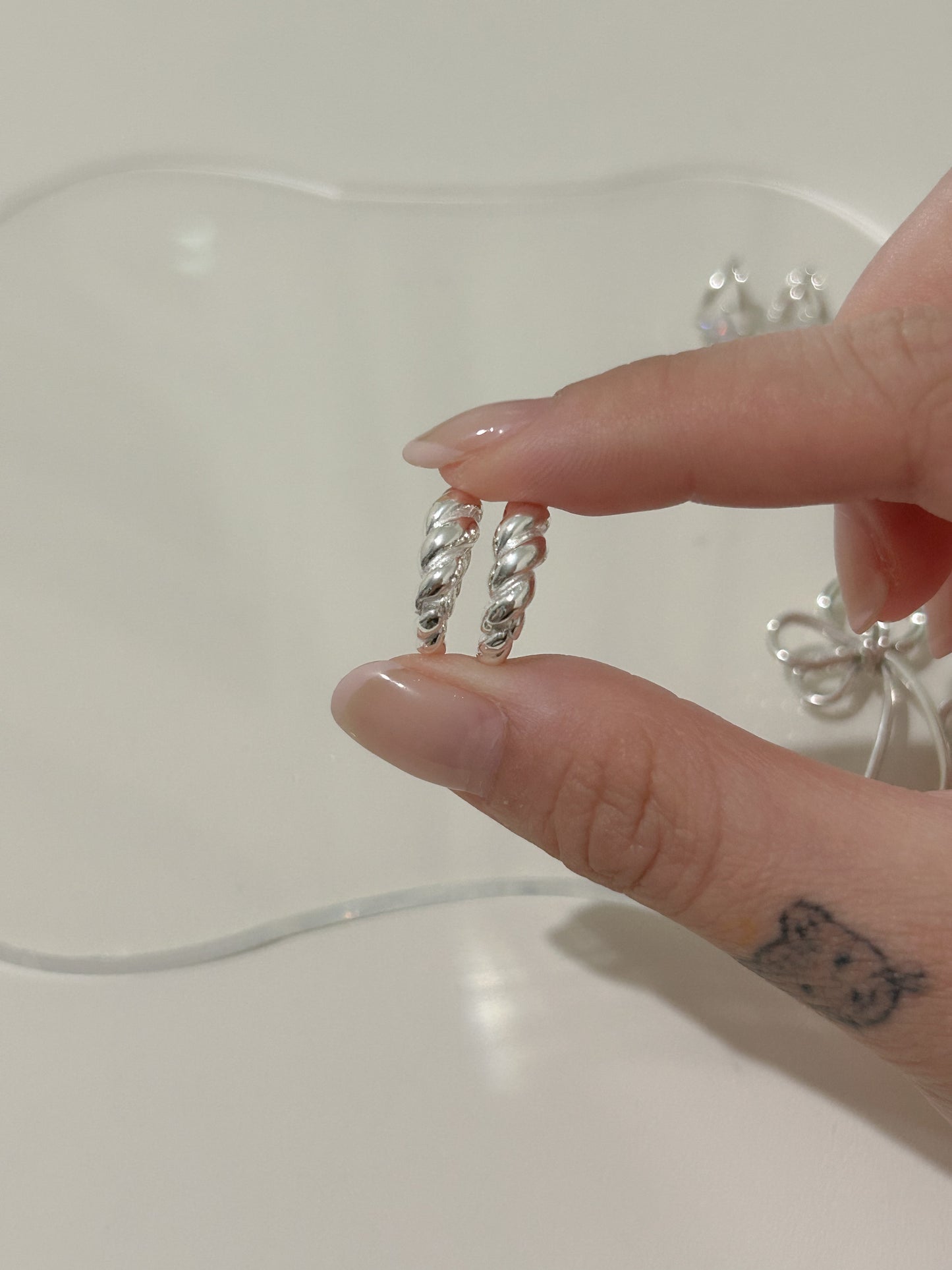 Twisted Hallow Croissant Hoop Earrings